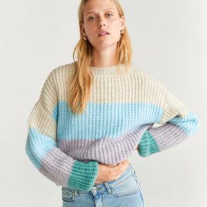 NWT Mango Colorblock Sweater